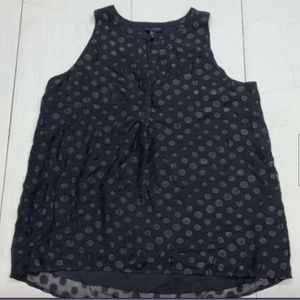 S3- BUNDLE ONLY Adrienne Vittadini Black Metallic Polka Dots Sleeveless Top